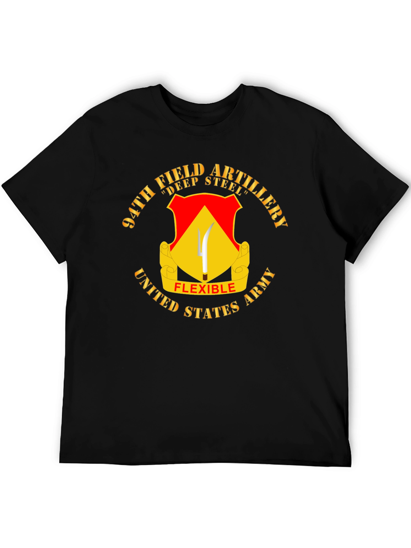 94th Field Artillery T-Shirt - Deep Steel Flexible Army Tee