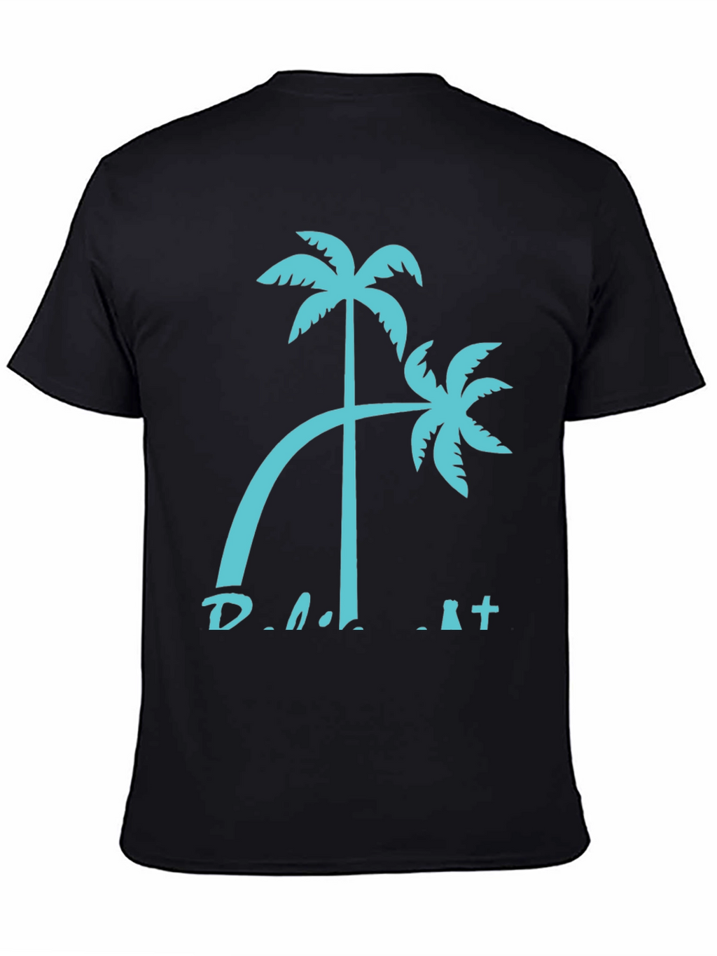 Palm Tree Graphic Black T-Shirt