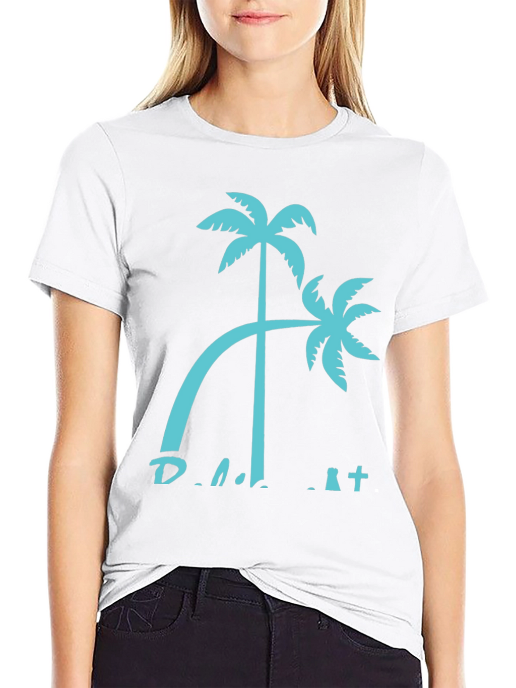 Palm Tree Graphic Black T-Shirt