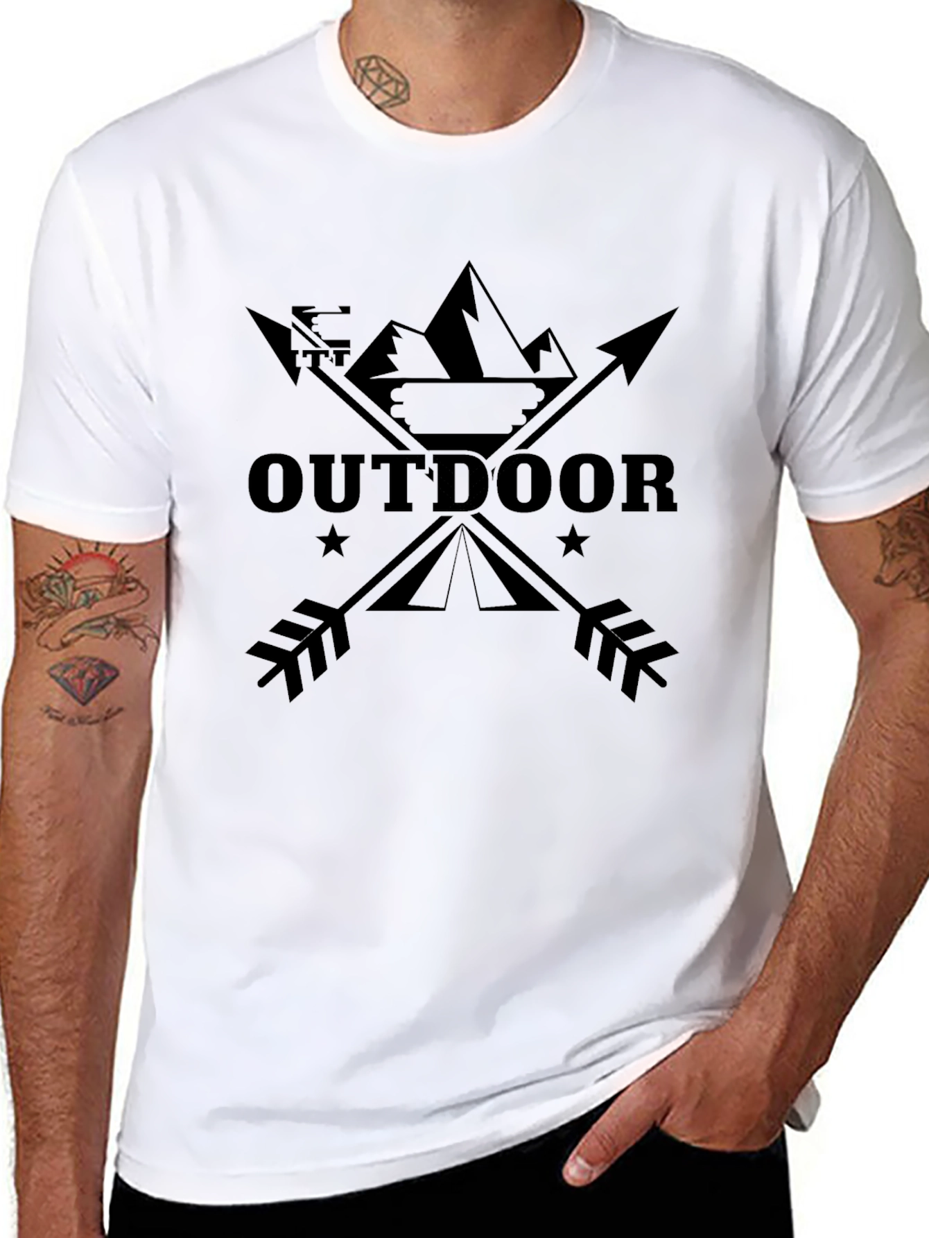 Outdoor Adventure T-Shirt - Mountain Design