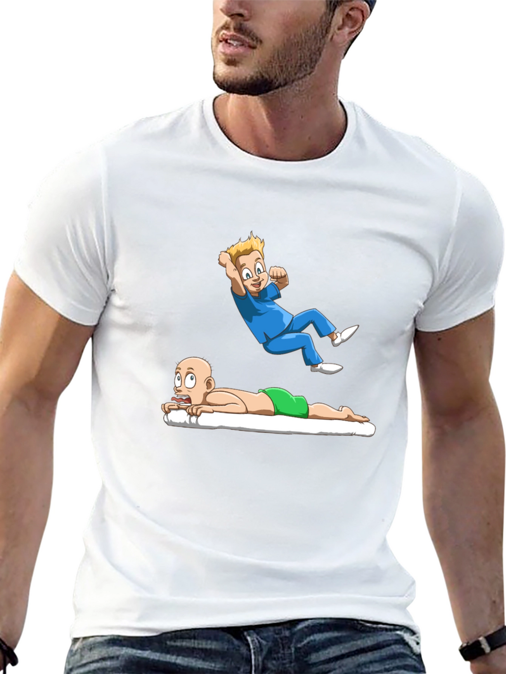 Cartoon Graphic Tee - Massage Therapy Humor