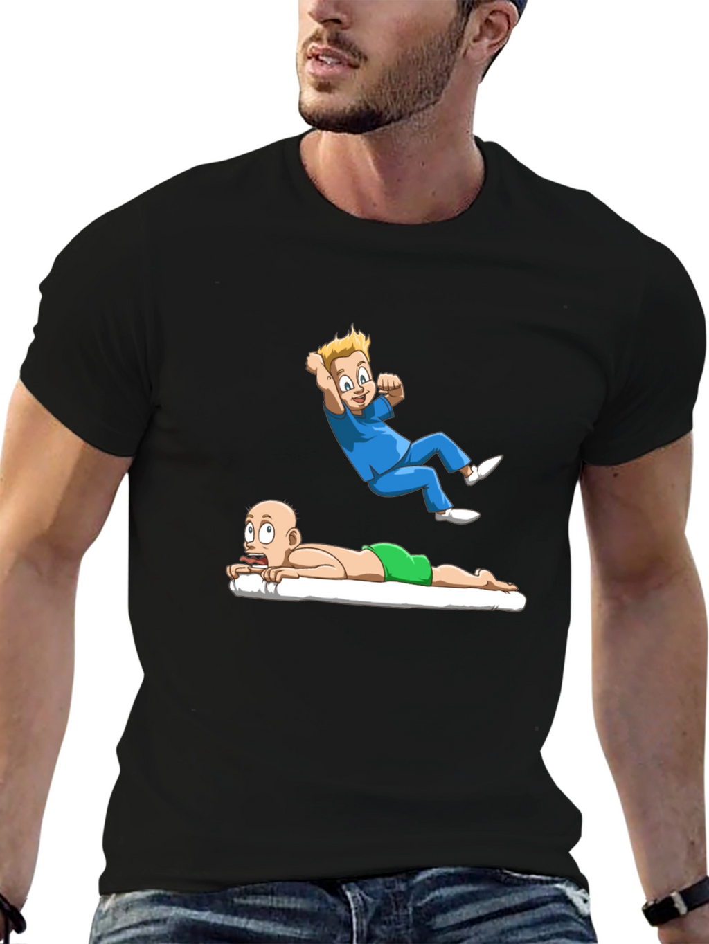 Cartoon Graphic Tee - Massage Therapy Humor