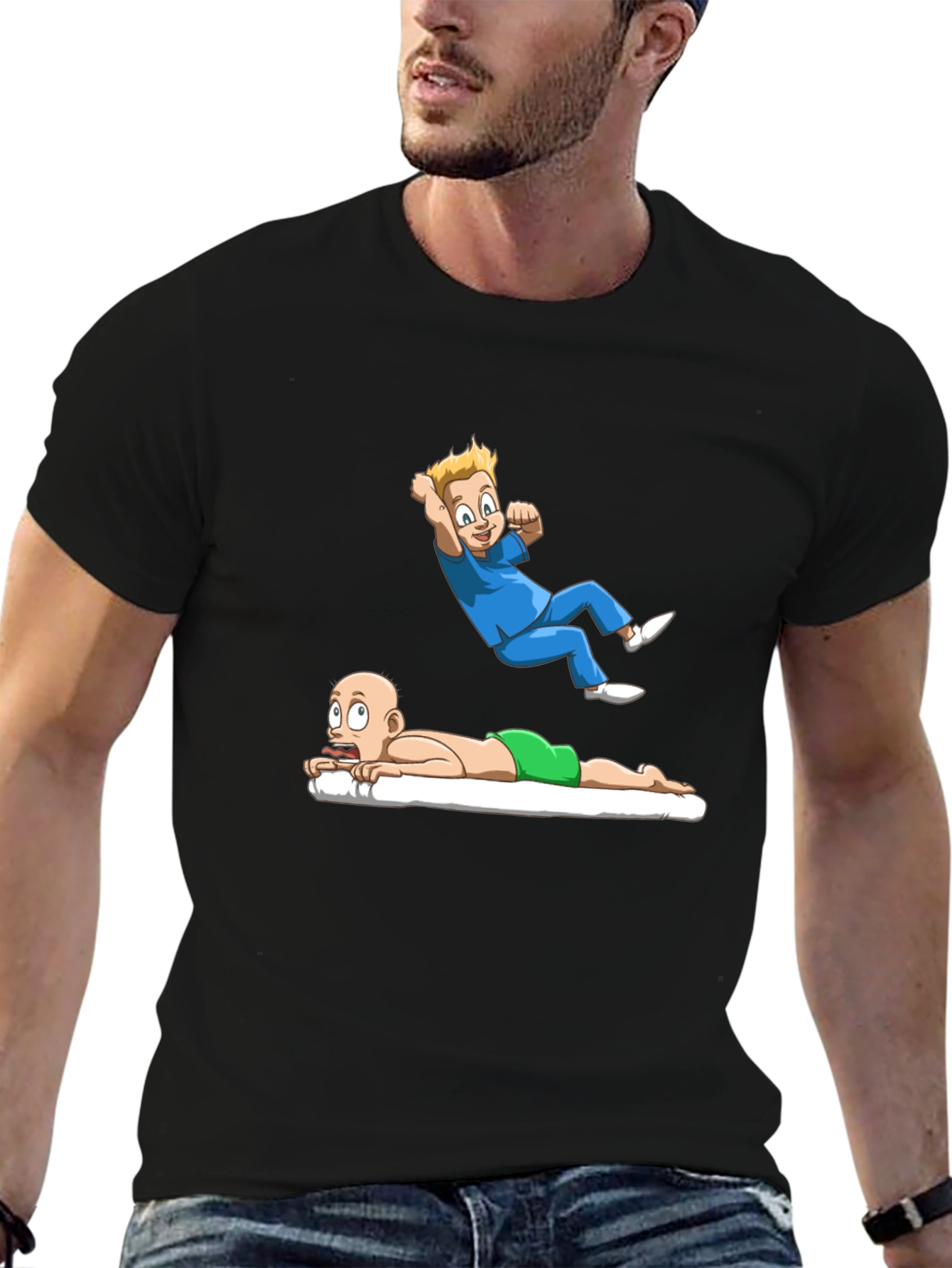 Cartoon Graphic Tee - Massage Therapy Humor