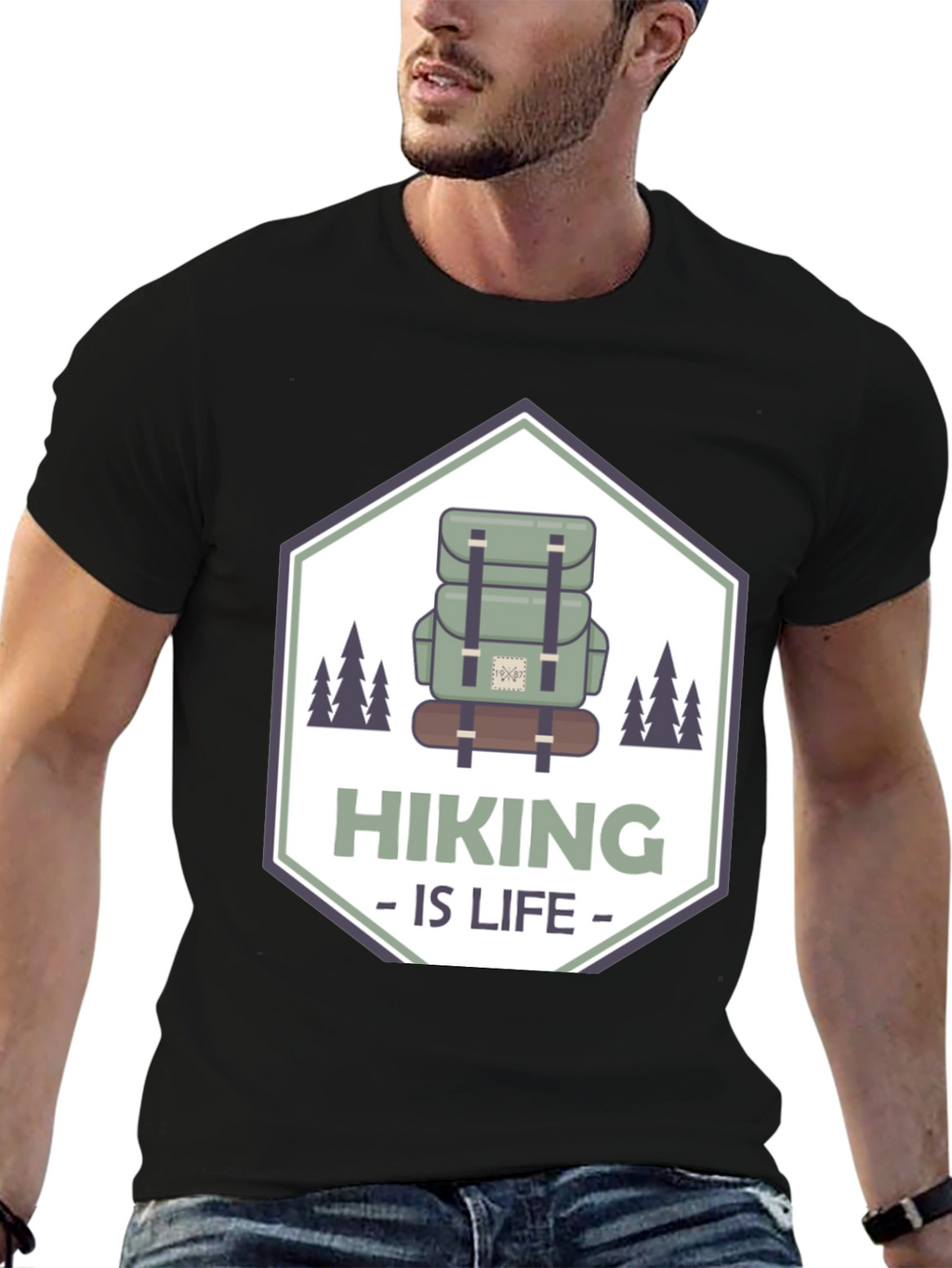 Hiking is Life Black T-Shirt