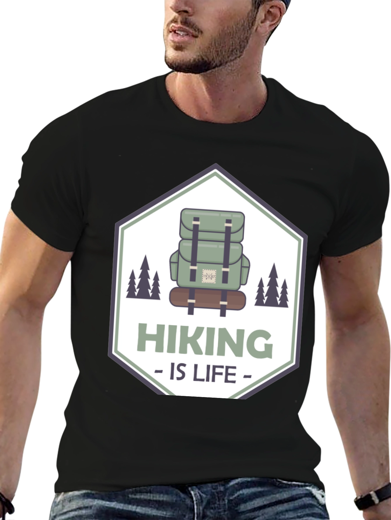 Hiking is Life Black T-Shirt