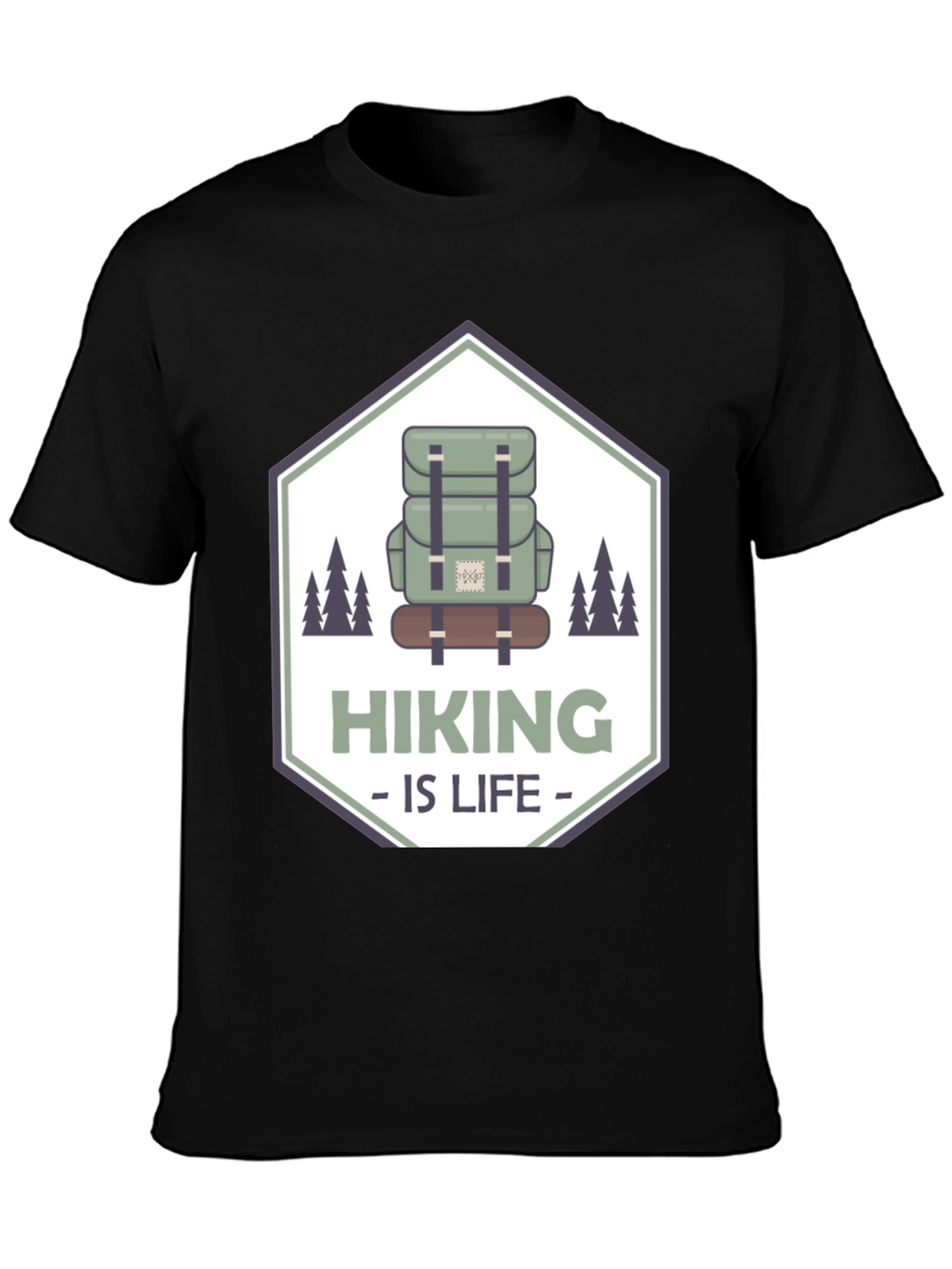 Hiking is Life Black T-Shirt