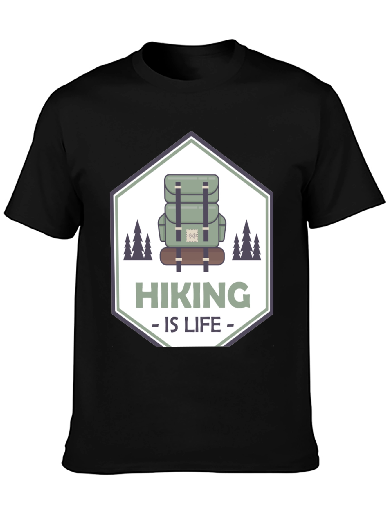Hiking is Life Black T-Shirt