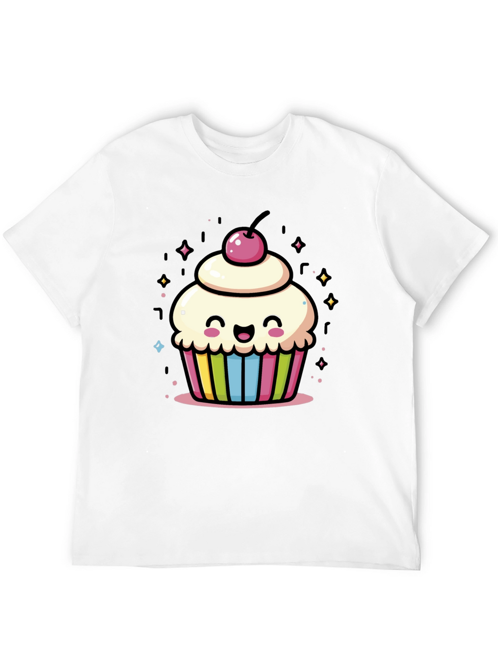 Cute Cupcake Graphic Tee - Whimsical Design