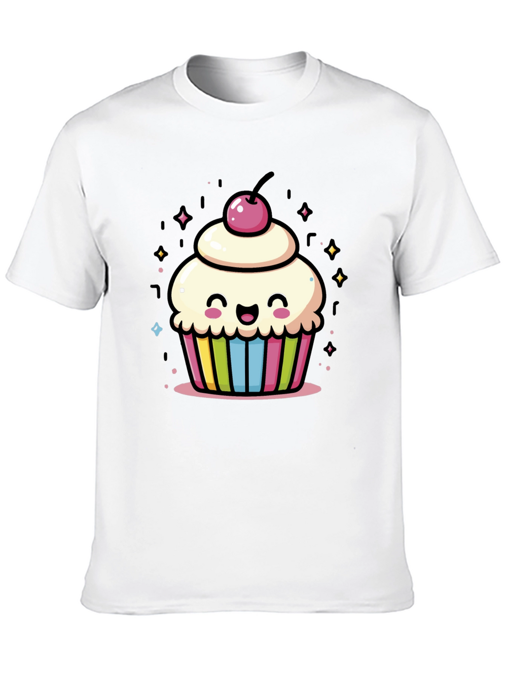 Cute Cupcake Graphic Tee - Whimsical Design