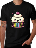 Cute Cupcake Graphic Tee - Whimsical Design