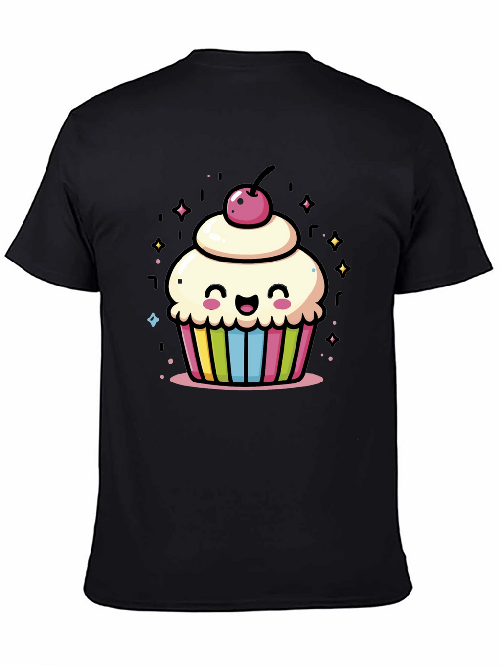 Cute Cupcake Graphic Tee - Whimsical Design