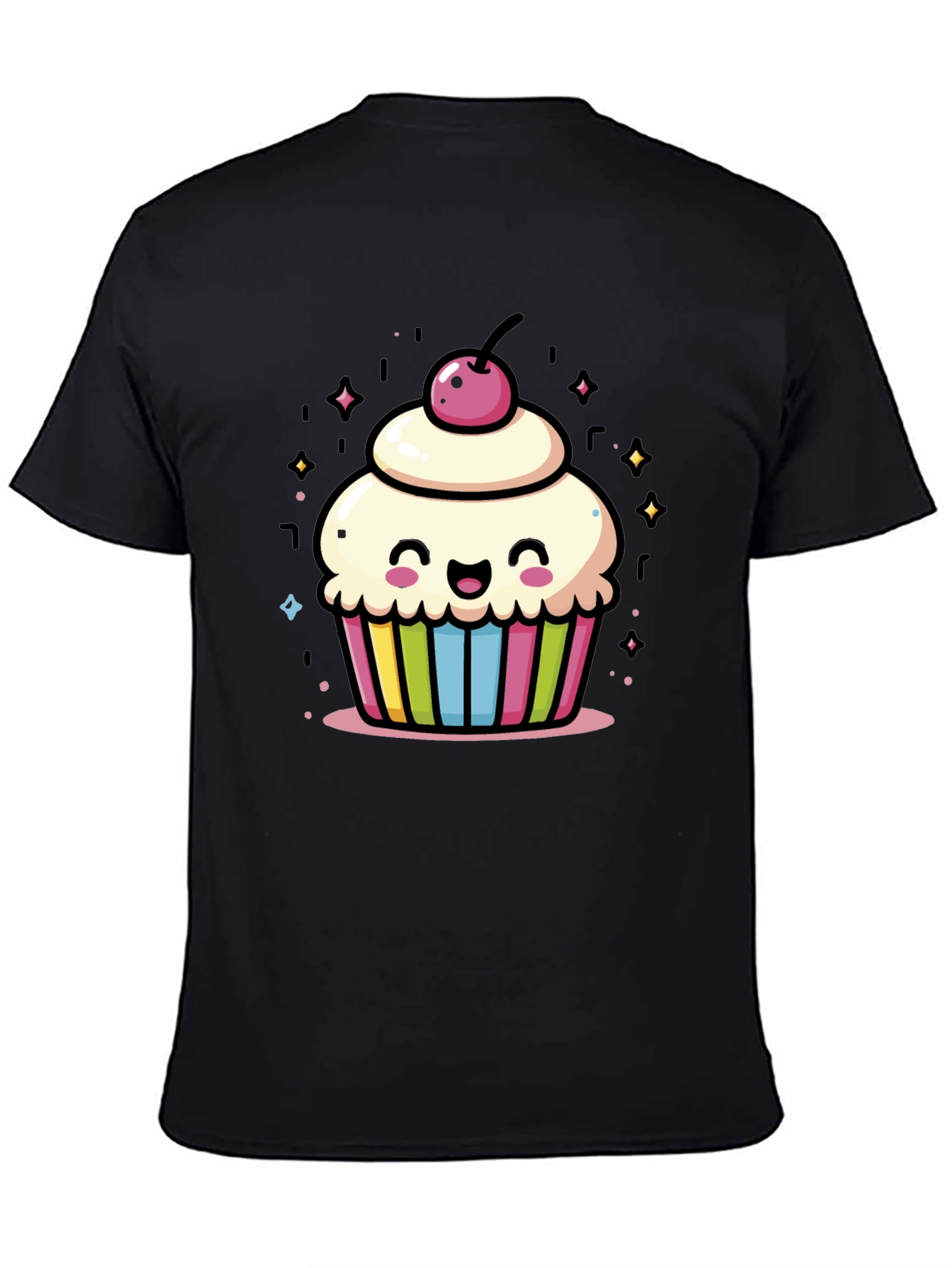 Cute Cupcake Graphic Tee - Whimsical Design