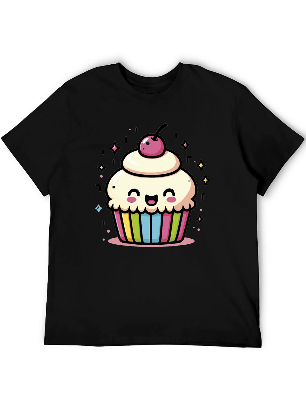 Cute Cupcake Graphic Tee - Whimsical Design