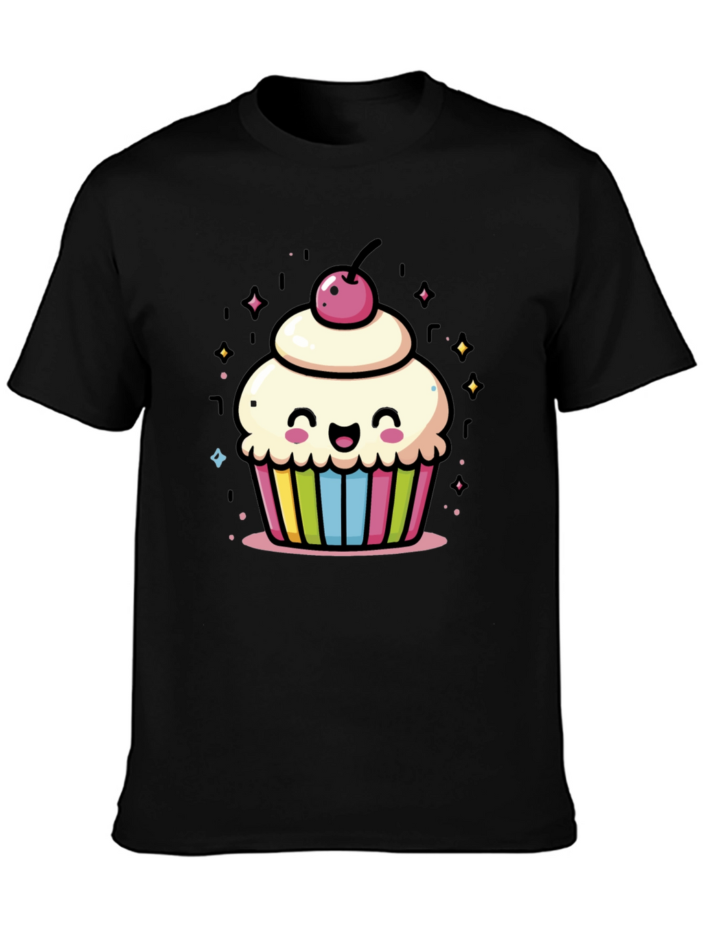 Cute Cupcake Graphic Tee - Whimsical Design