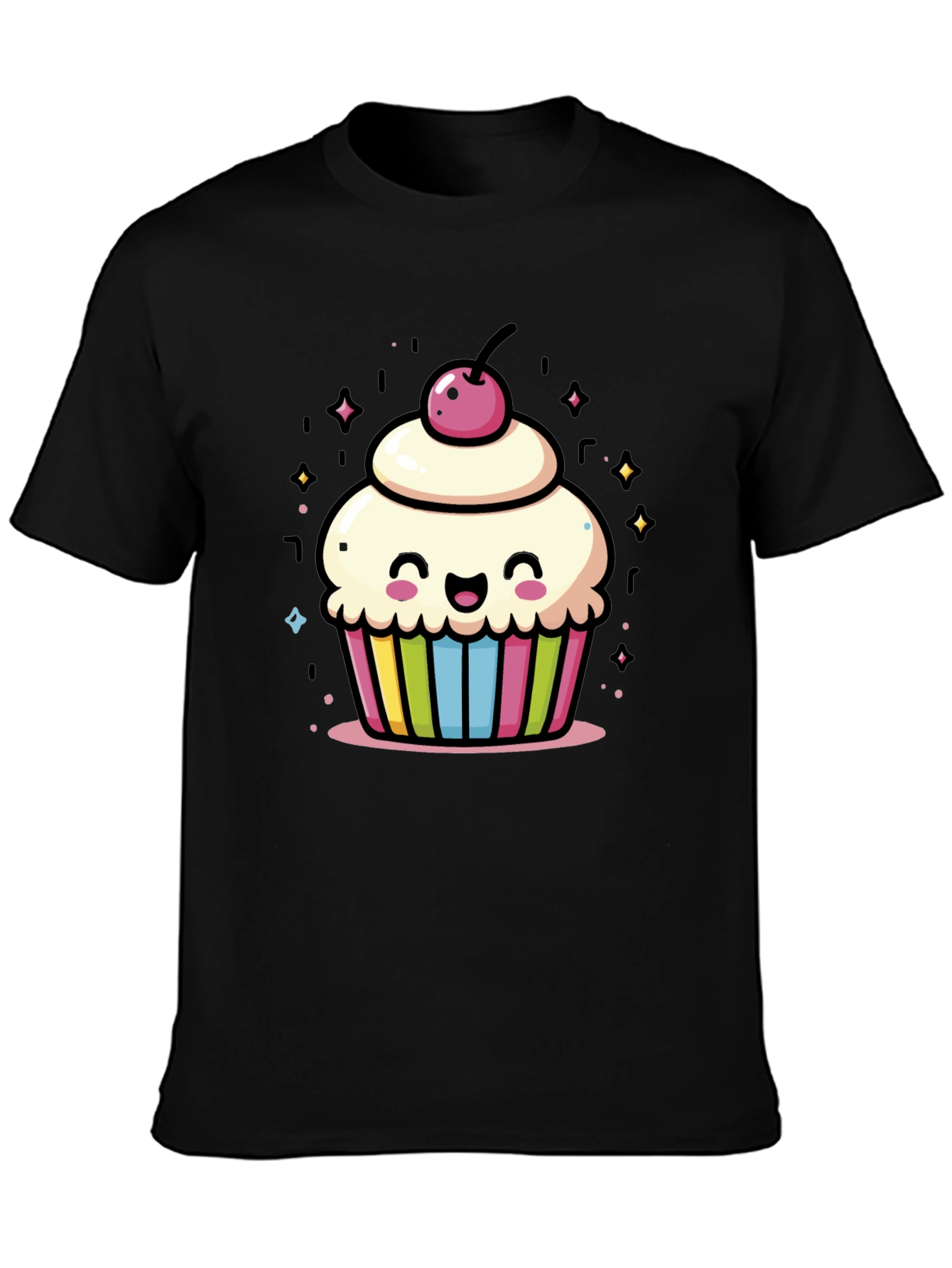 Cute Cupcake Graphic Tee - Whimsical Design