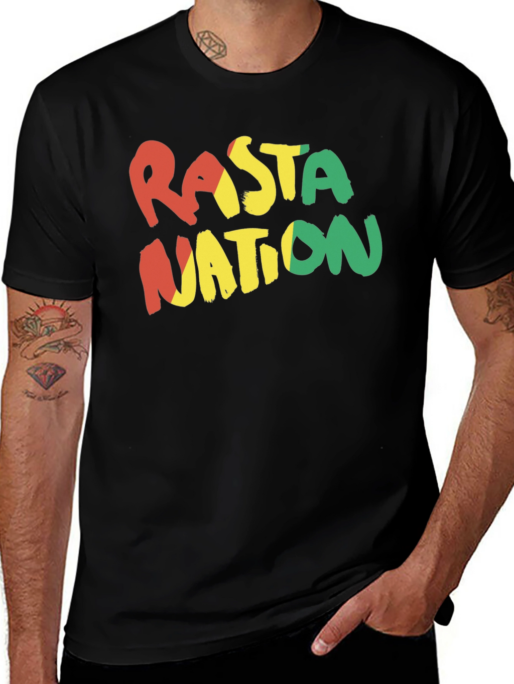 Rasta Nation Black T-Shirt
