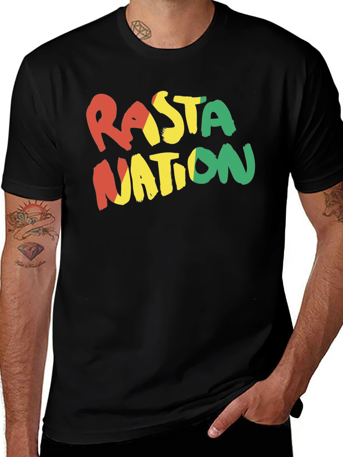 Rasta Nation Black T-Shirt