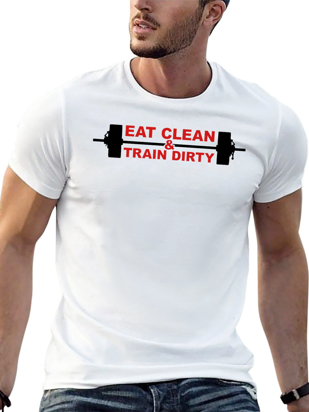 Eat Clean Train Dirty Graphic T-Shirt