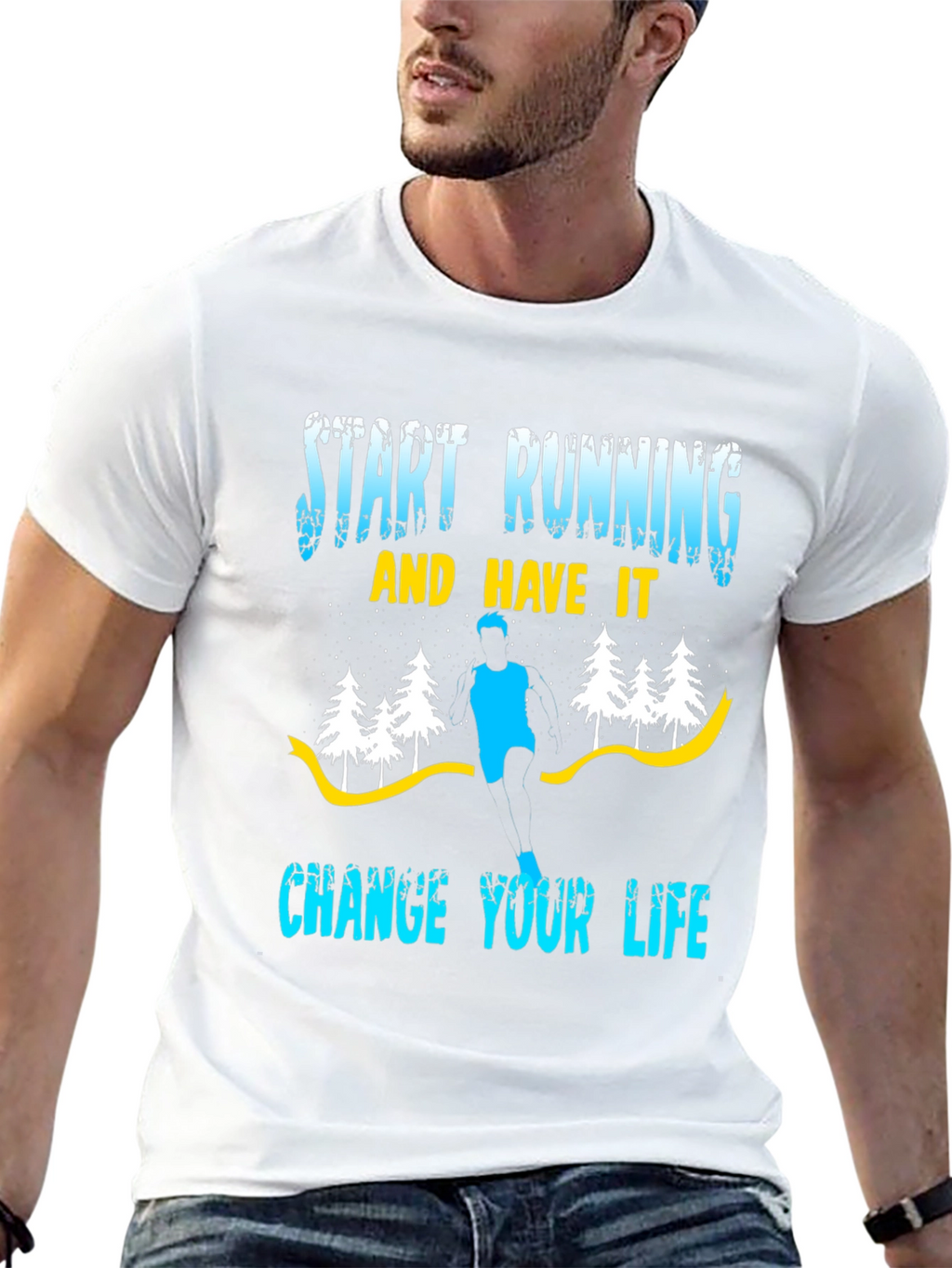 Start Running Graphic Tee - Change Your Life