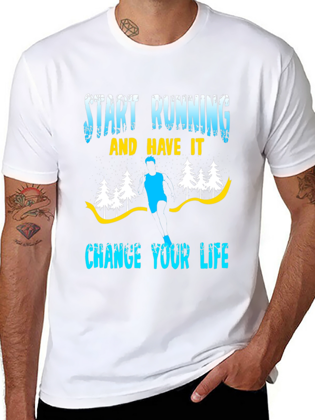 Start Running Graphic Tee - Change Your Life