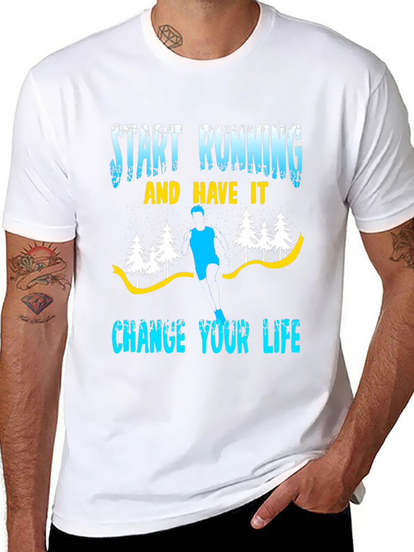 Start Running Graphic Tee - Change Your Life