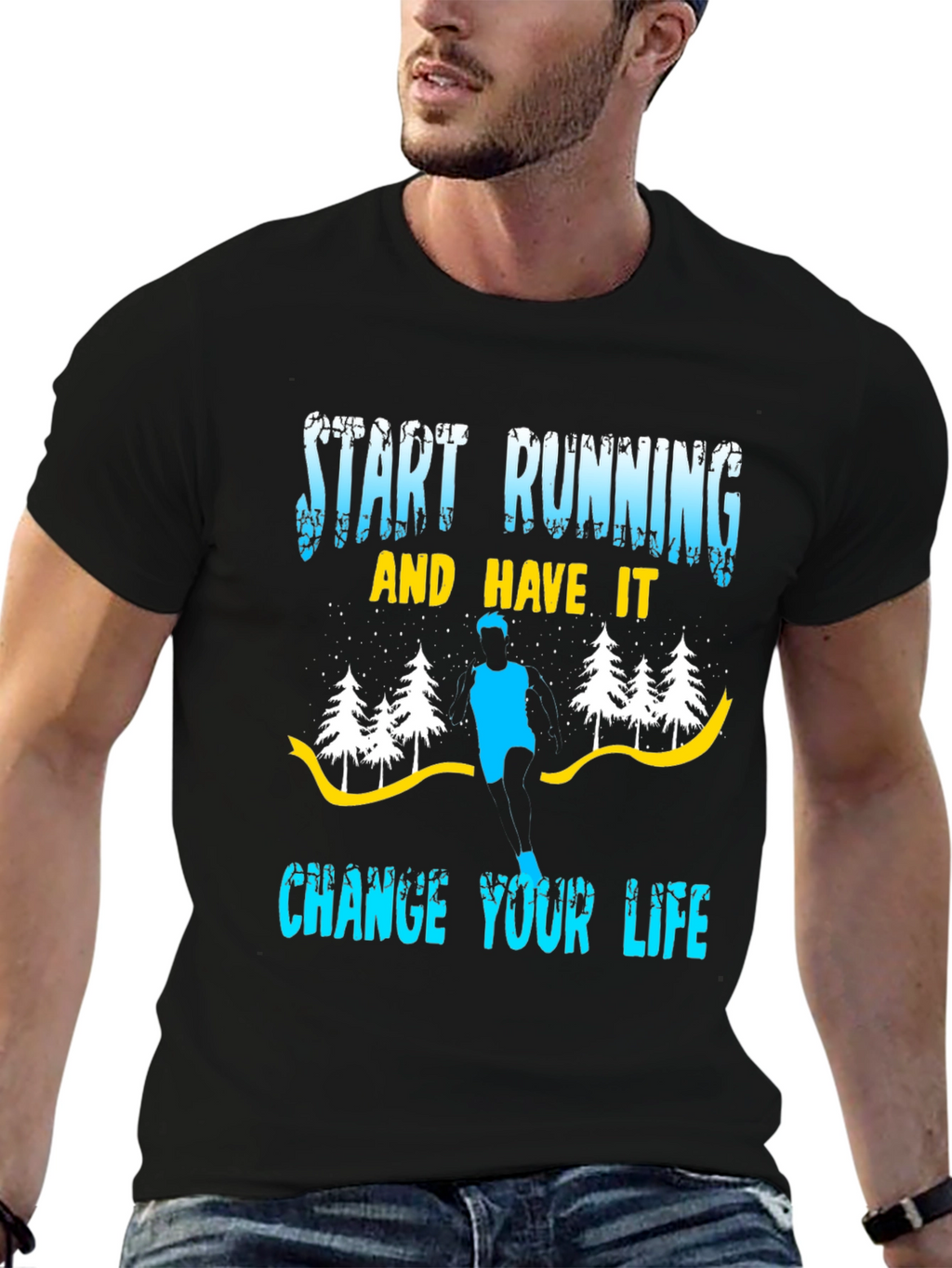 Start Running Graphic Tee - Change Your Life