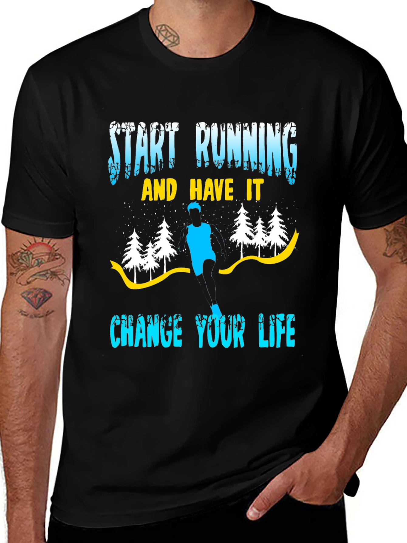 Start Running Graphic Tee - Change Your Life
