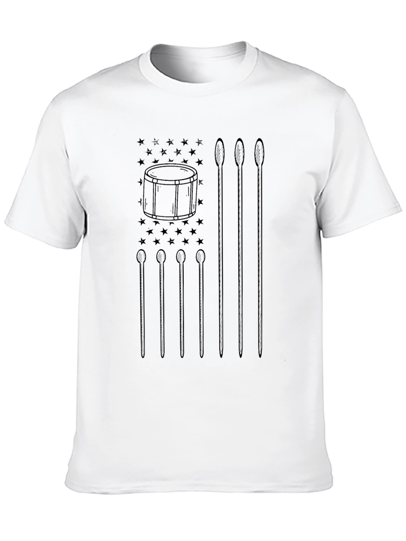 Drummer American Flag Graphic T-Shirt