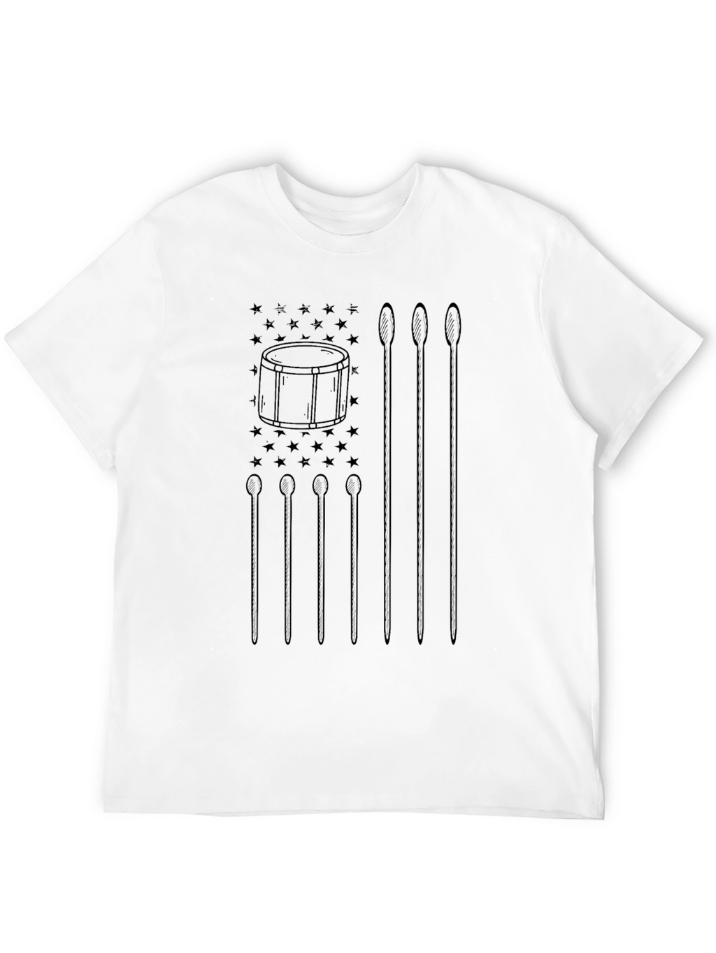 Drummer American Flag Graphic T-Shirt