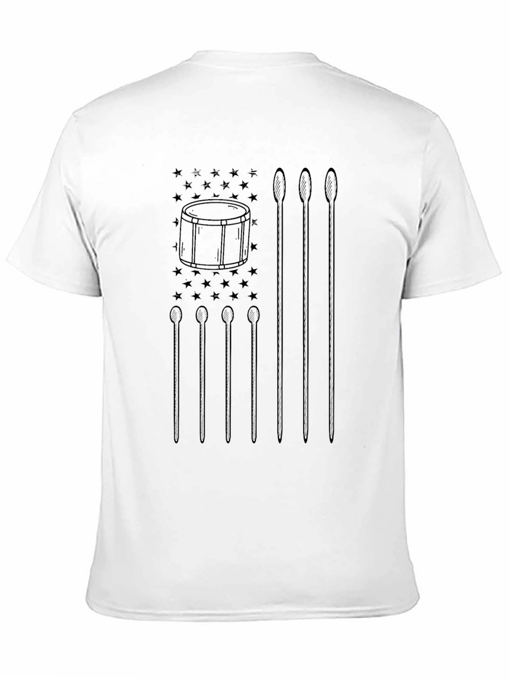 Drummer American Flag Graphic T-Shirt