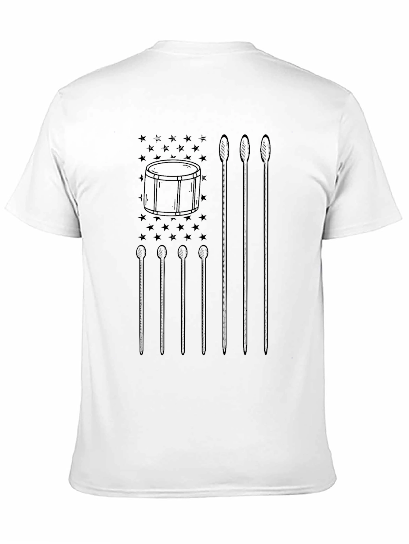 Drummer American Flag Graphic T-Shirt