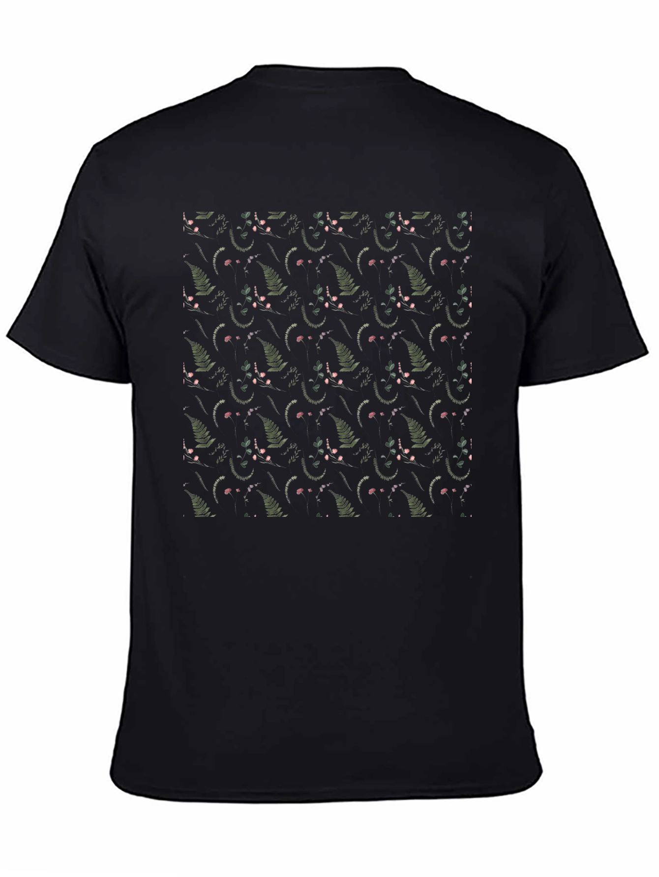 Floral Print Black T-Shirt