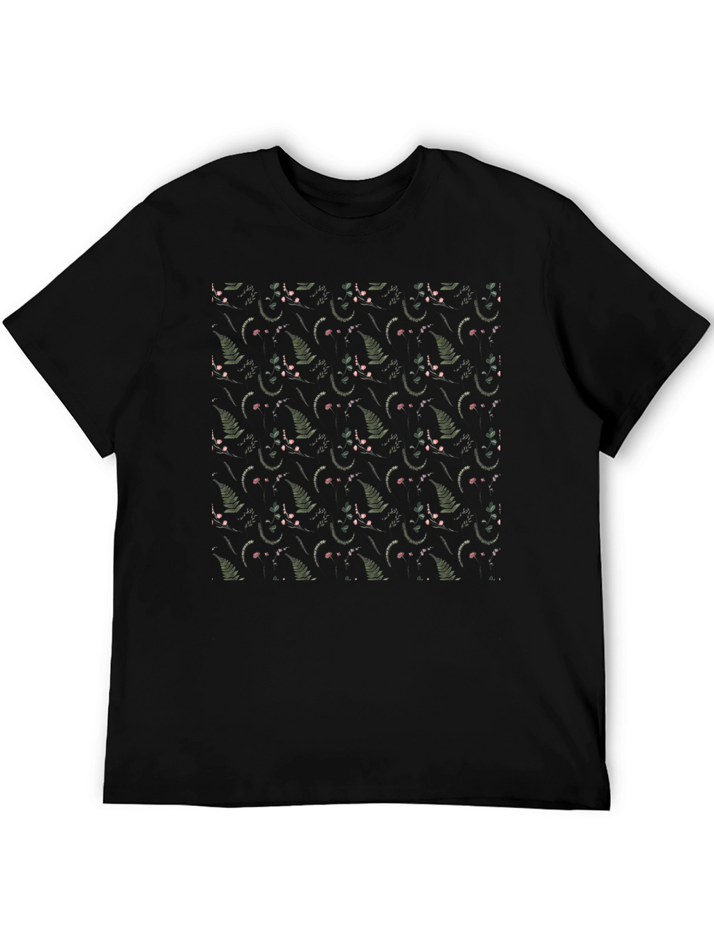 Floral Print Black T-Shirt
