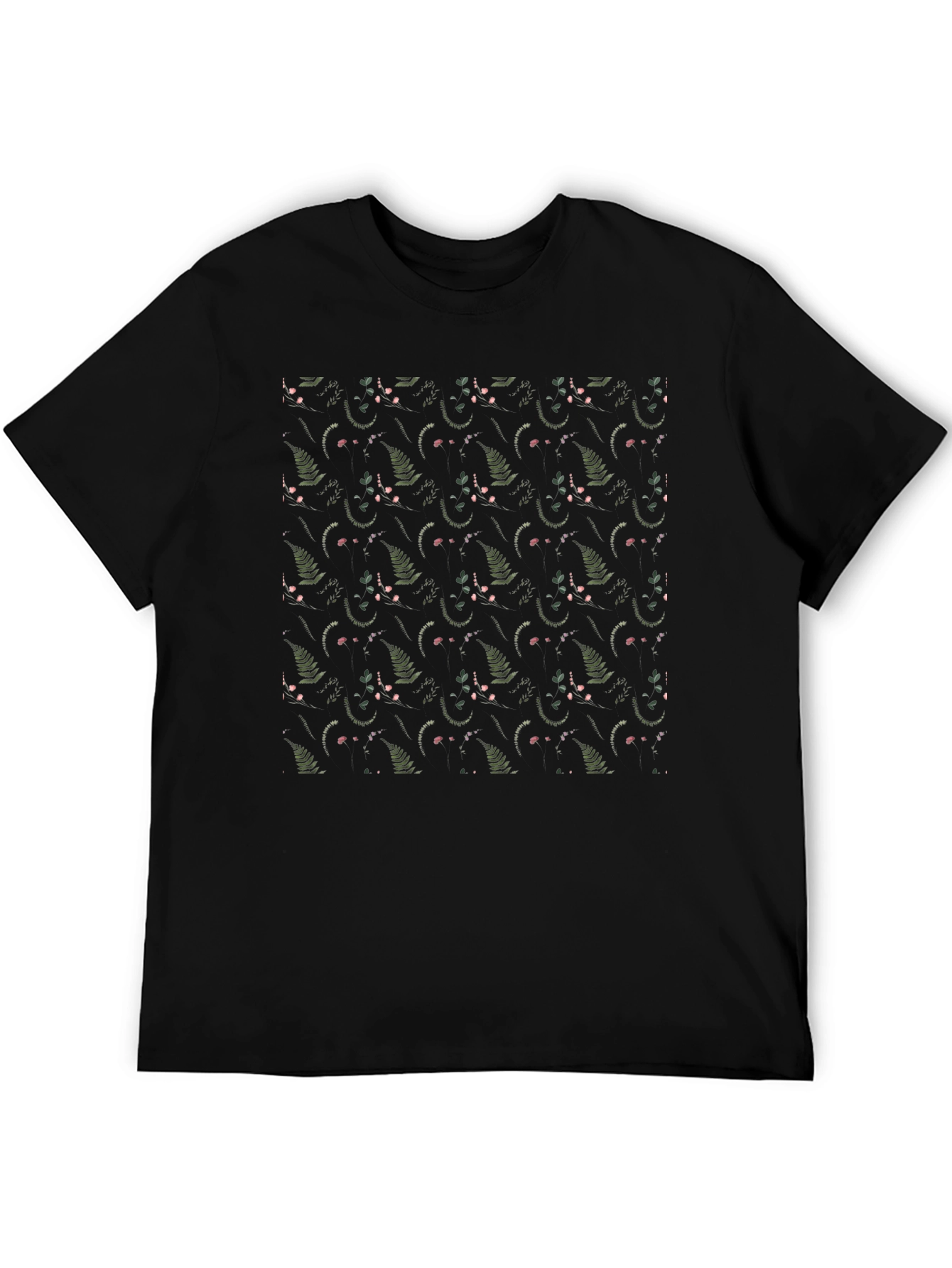 Floral Print Black T-Shirt