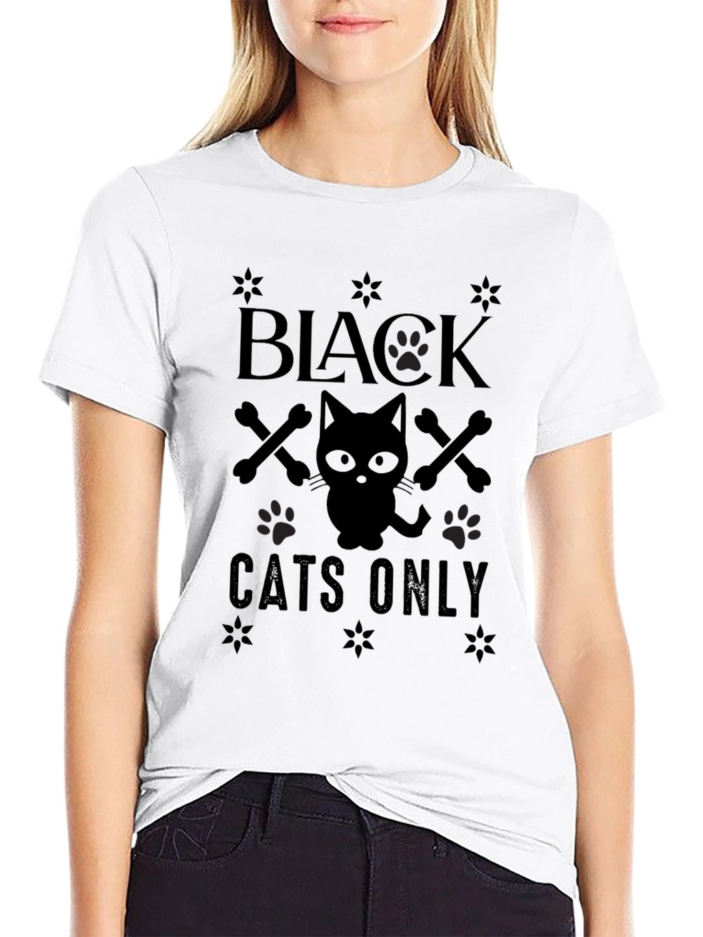 Black Cats Only Graphic T-Shirt