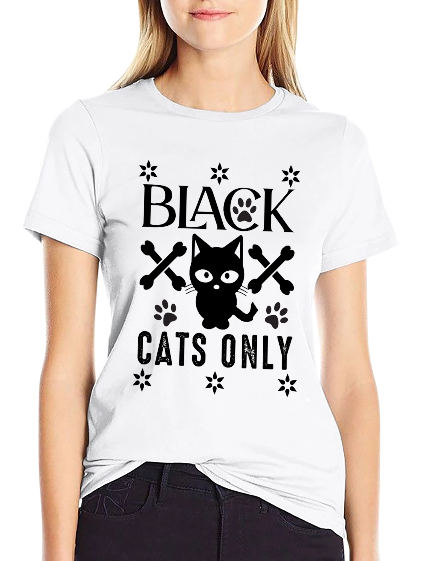 Black Cats Only Graphic T-Shirt