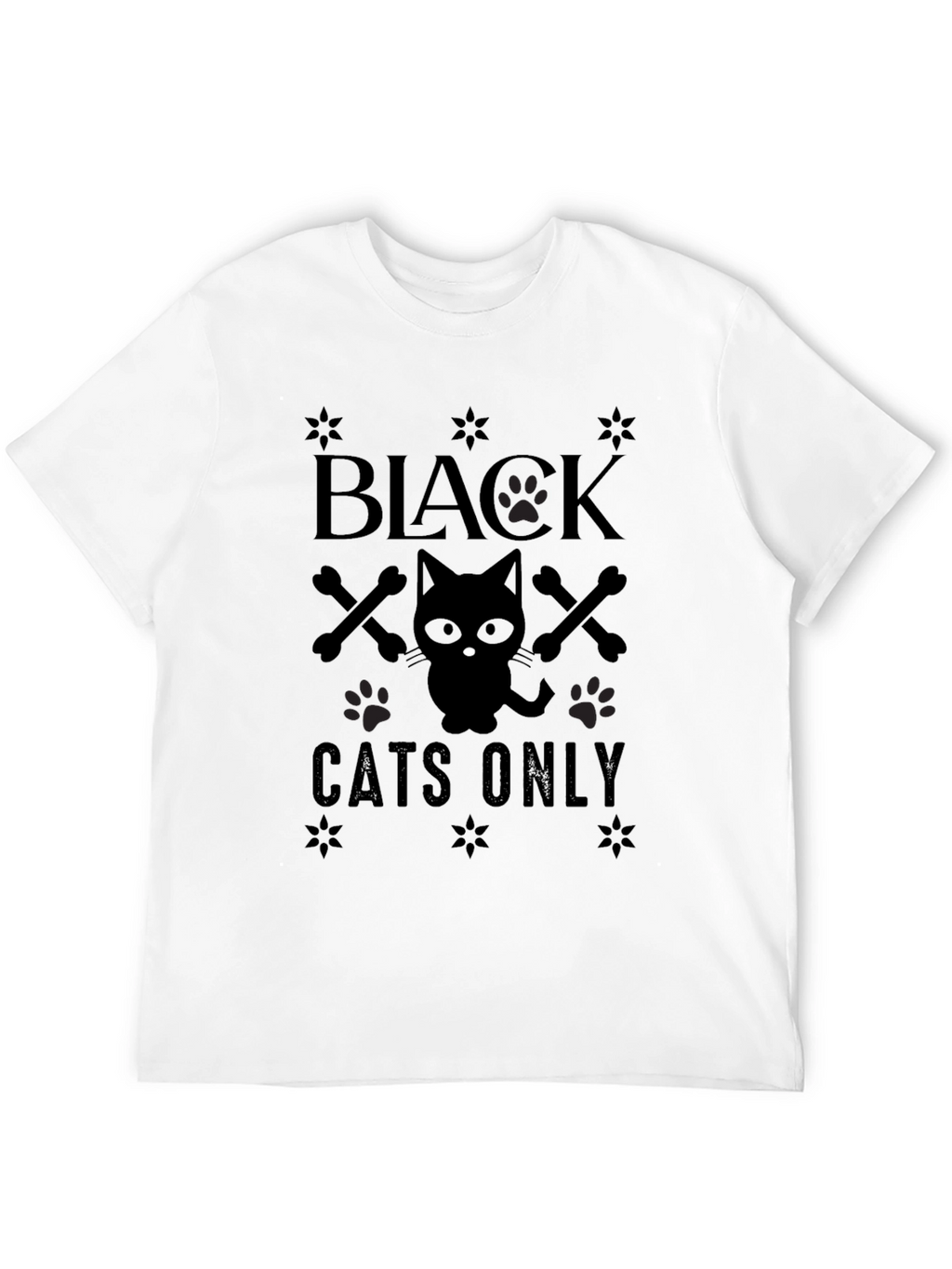 Black Cats Only Graphic T-Shirt