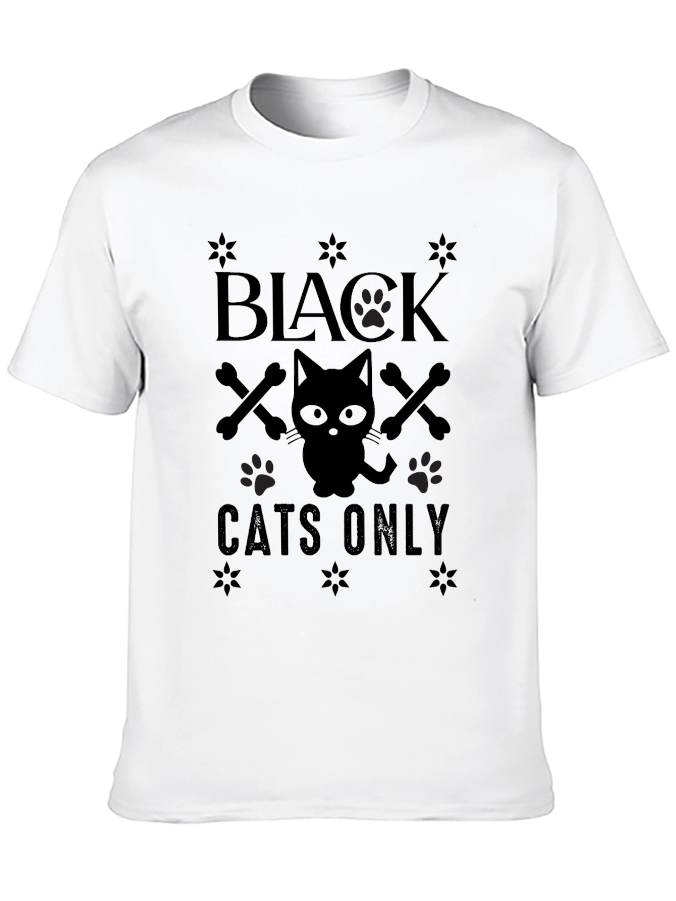 Black Cats Only Graphic T-Shirt