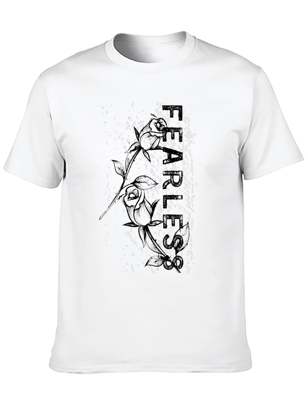 Fearless Rose Graphic Print Tee