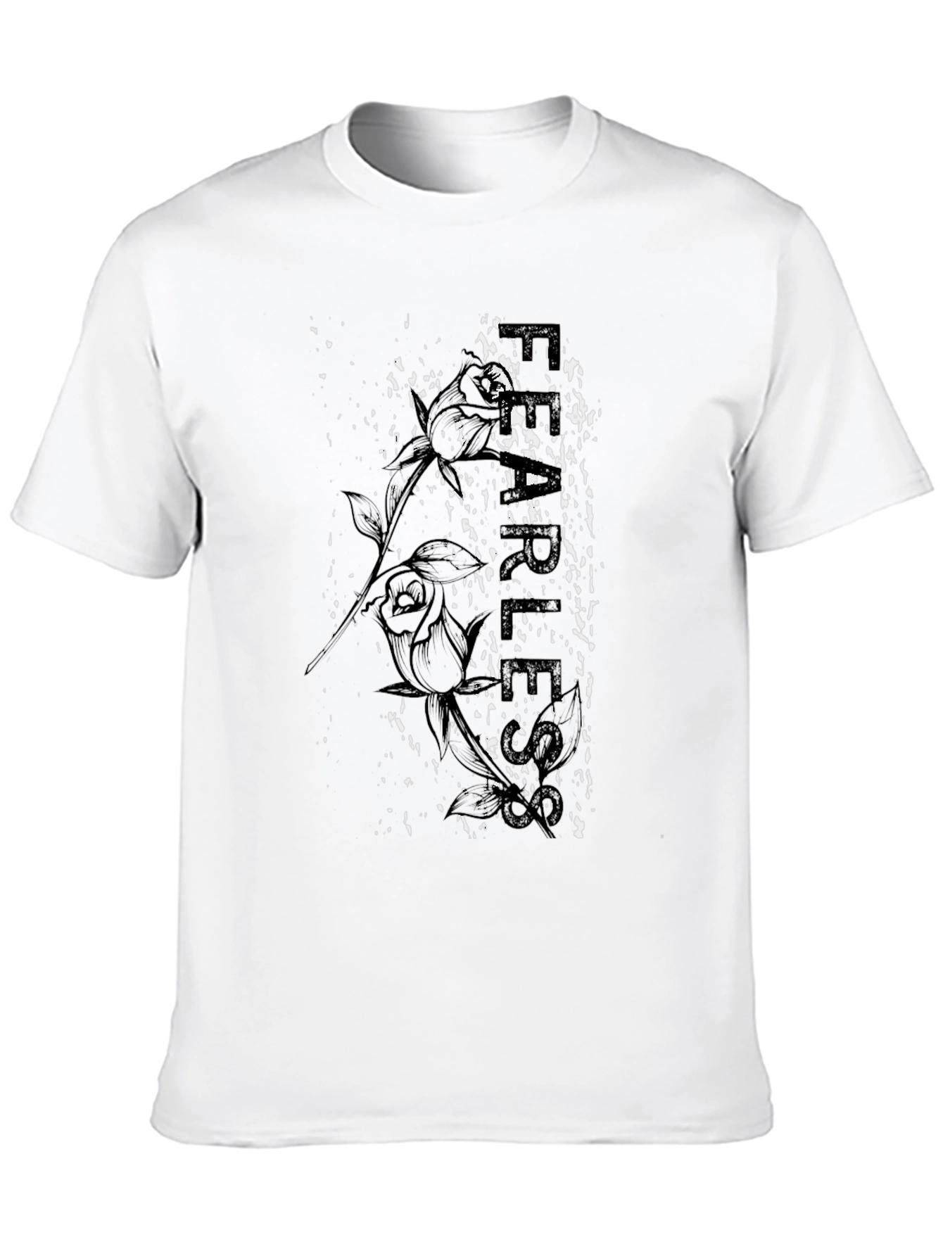 Fearless Rose Graphic Print Tee