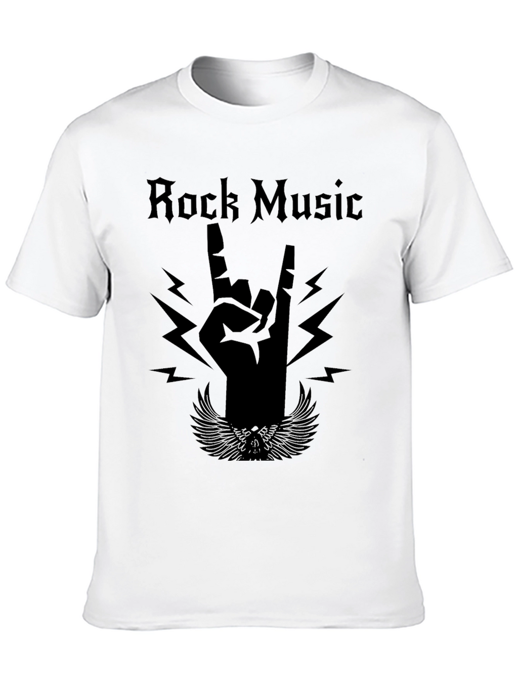 Rock Music Graphic Tee - Black