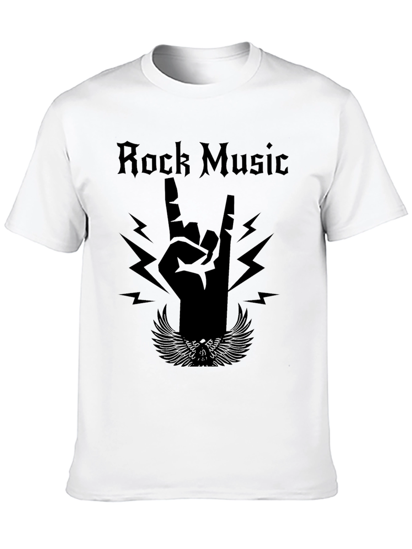 Rock Music Graphic Tee - Black