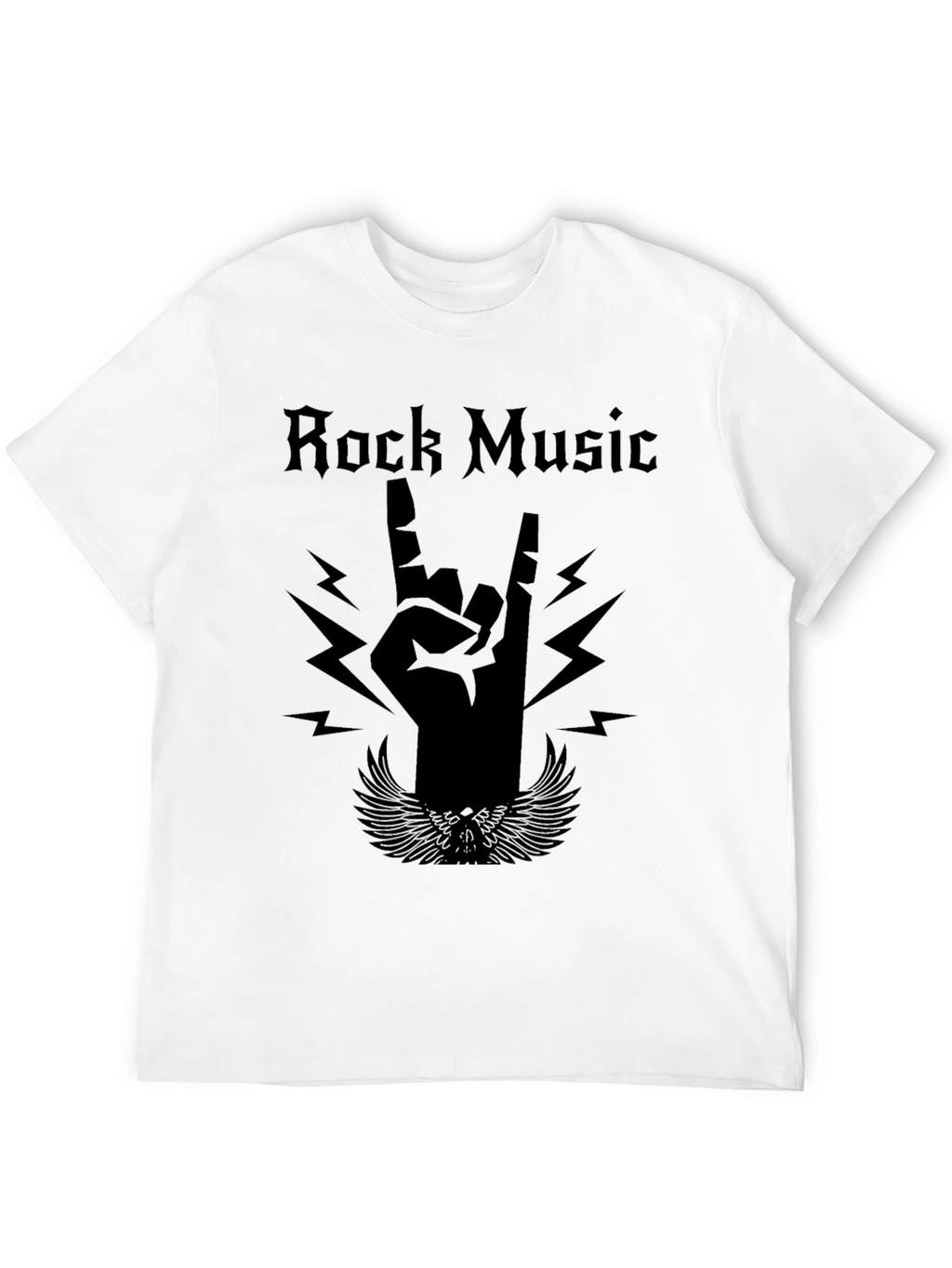 Rock Music Graphic Tee - Black