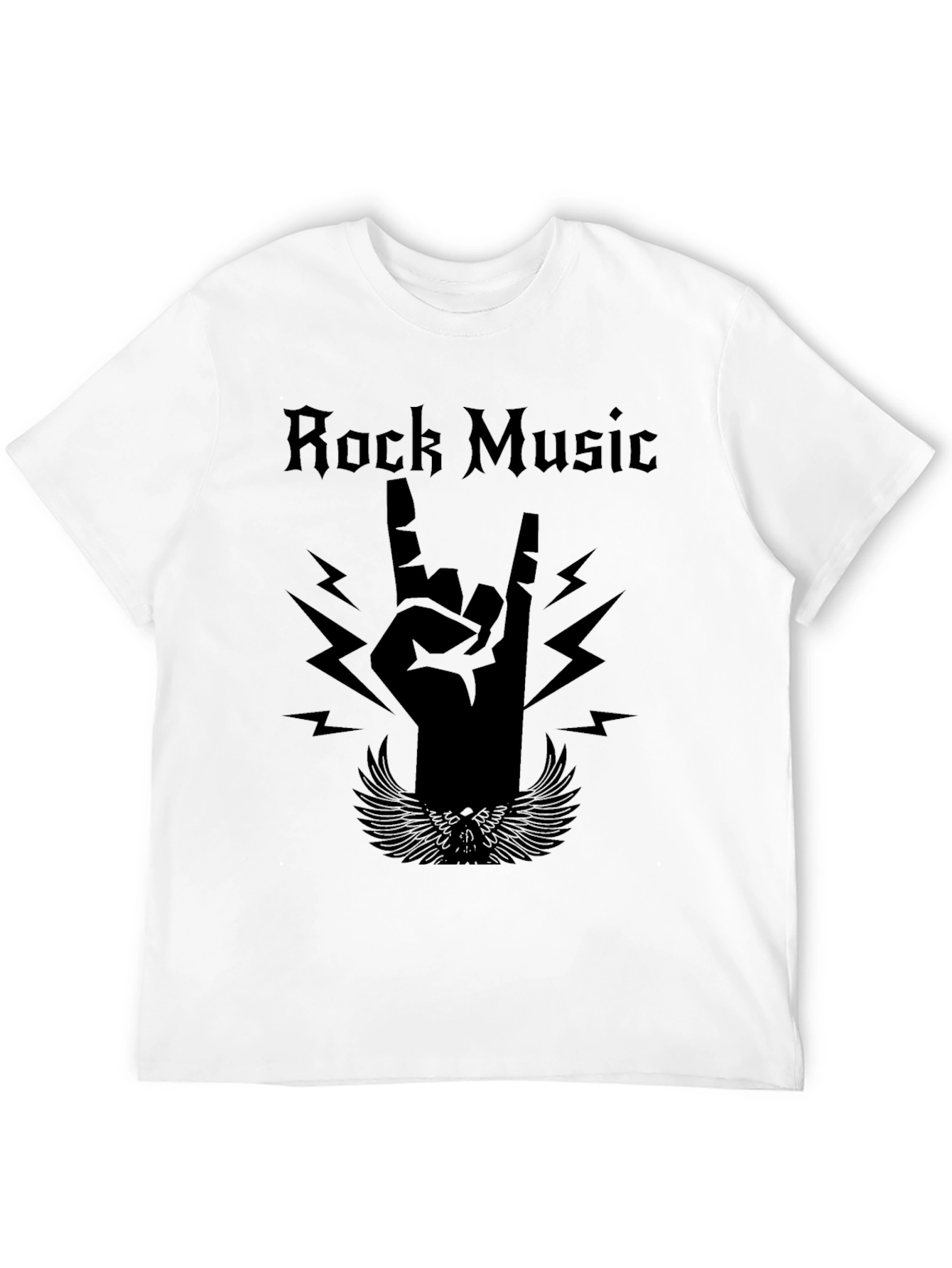 Rock Music Graphic Tee - Black