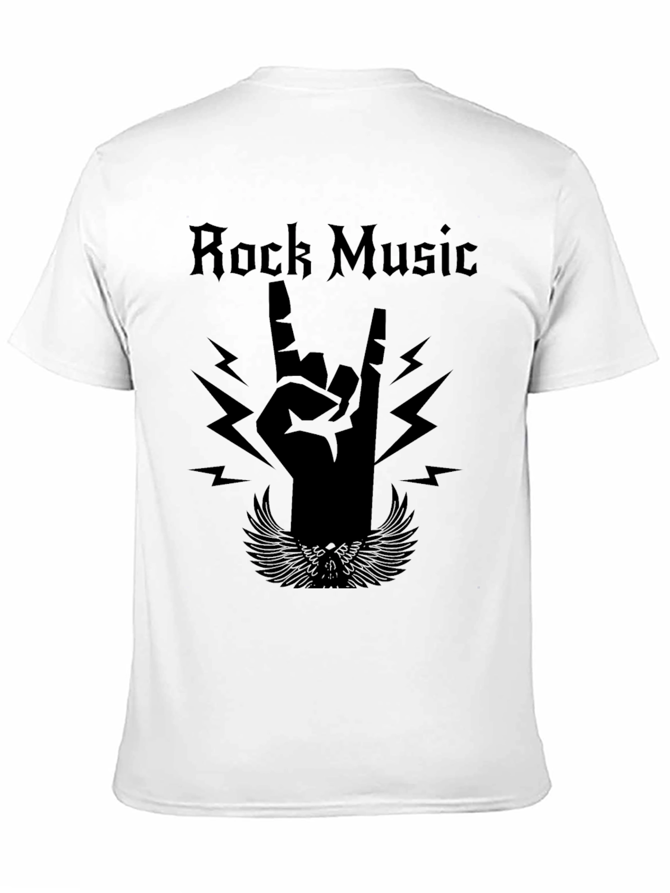 Rock Music Graphic Tee - Black