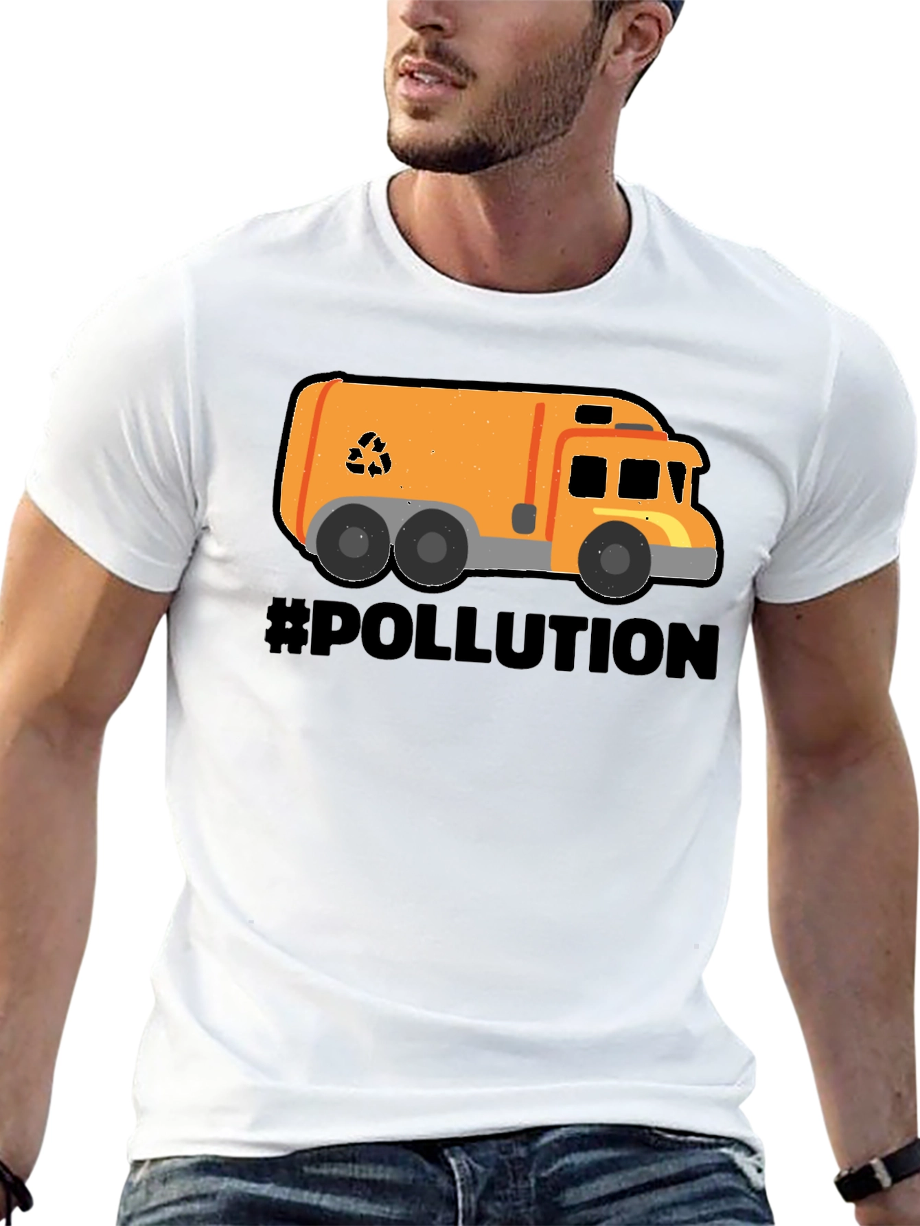 Recycle Truck Graphic T-Shirt - Pollution Awareness Tee