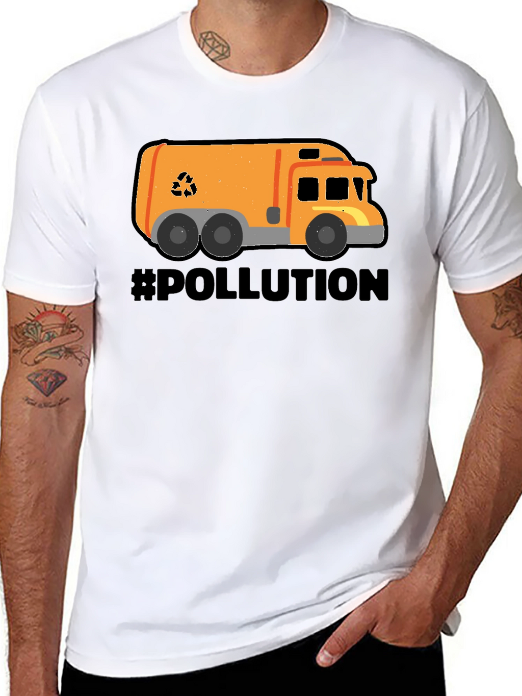 Recycle Truck Graphic T-Shirt - Pollution Awareness Tee