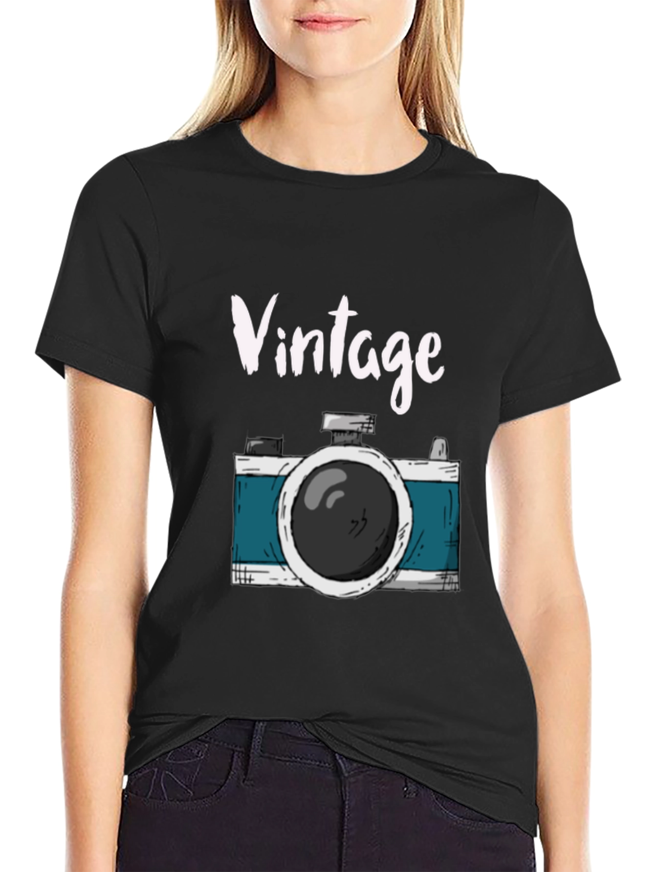 Vintage Camera Graphic Tee - Classic Style!