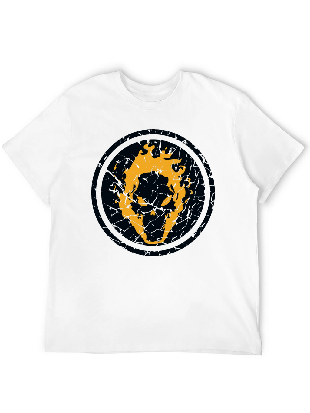 Fiery Skull Graphic Black T-Shirt