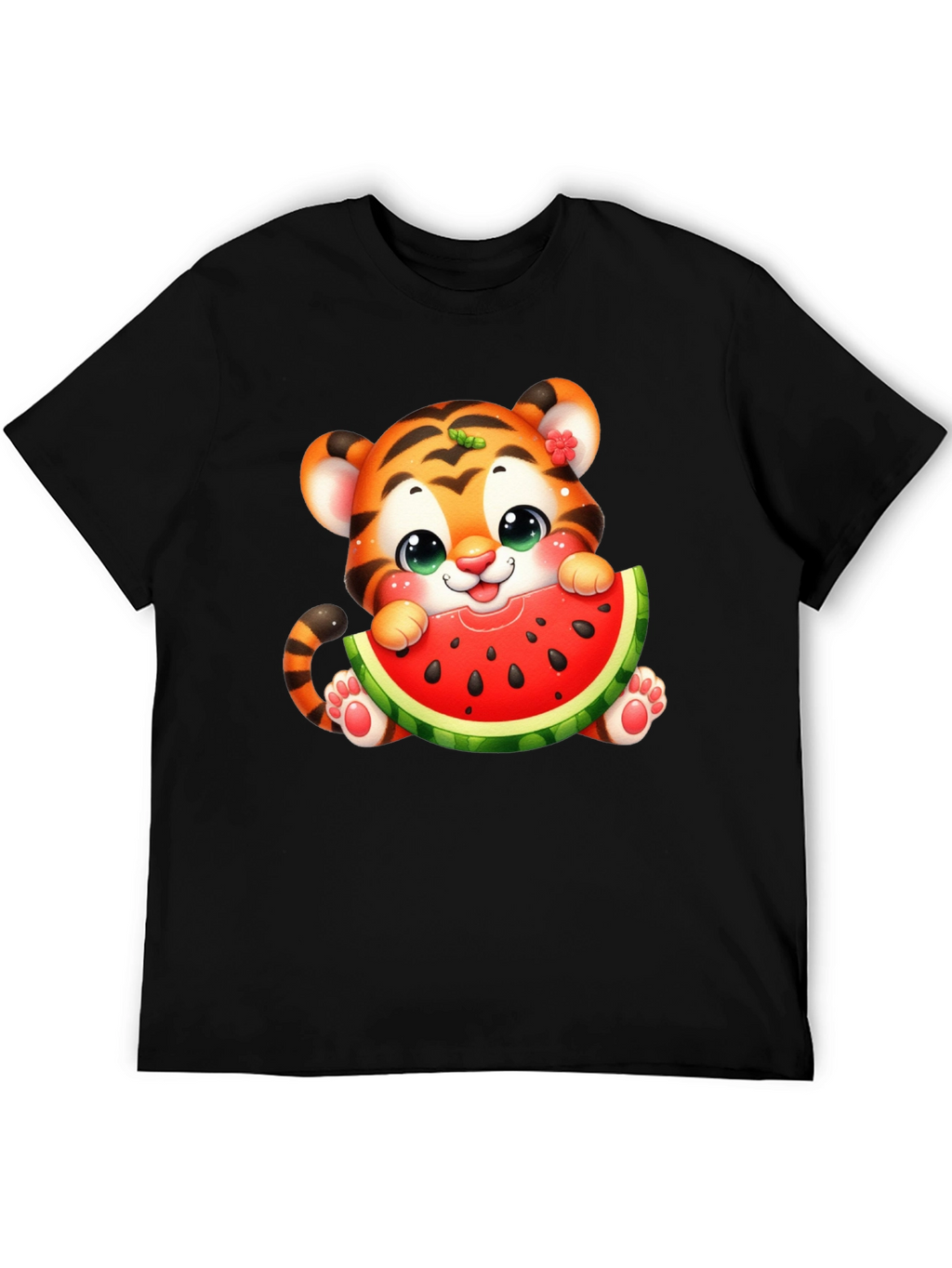 Cute Tiger Watermelon Graphic Tee